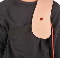 Herida de bala pecho hemorragia y mercancía entrenamiento militar