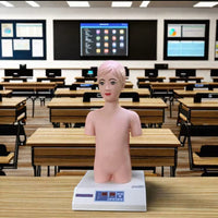 Simulador examen cardiopulmonar niño pediatrico