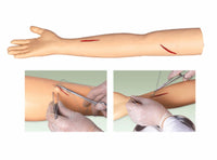 Modelo simulador de sutura de brazo