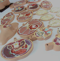 Torso humano seccionado horizontal desmontable masculino o femenino sagital 24 Capas