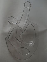 Modelo de anatomia de genitales masculinos - Pene transparente