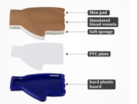 kit de entrenamiento de practica intravenosa veni puncion, entrenador de inyeccion mano