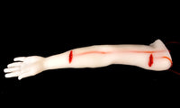 Modelo de brazo para entrenamiento de heridas trauma sangrado emergencia
