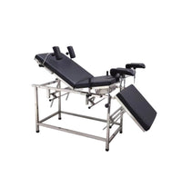 Cama ginecológica de parto hospitalario de acero inoxidable