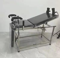 Cama ginecológica de parto hospitalario de acero inoxidable