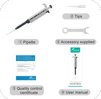 Pipetas de laboratorio ajustables manuales de un solo canal de Micropipeta