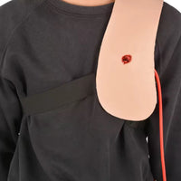 Herida de bala pecho hemorragia y mercancía entrenamiento militar