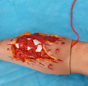 Simulador heridas trauma hemorragia emergencias