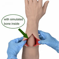 Simulador sutura de brazo capas de piel y hueso Avanzado