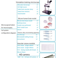 simulador de micro quirúrgica cerebral con Microscopio para entrenamiento cirugía del cerebro