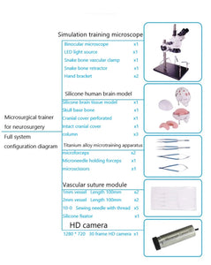 simulador de micro quirúrgica cerebral con Microscopio para entrenamiento cirugía del cerebro