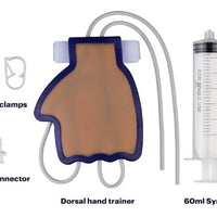 kit de entrenamiento de practica intravenosa portátil, entrenador de inyeccion de mano dorsal