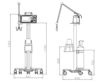Carrito de equipos médicos de enfermería

