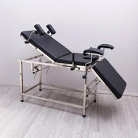 Cama ginecológica de parto hospitalario de acero inoxidable
