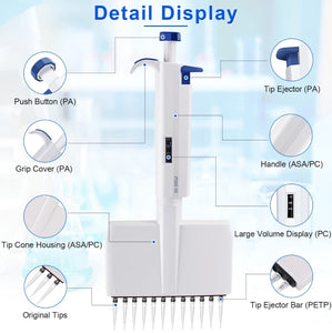 Pipeta multicanal 8 y 12 canales