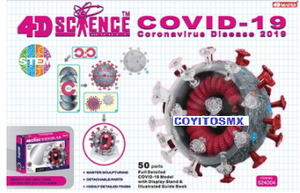 Modelo anatomico de coronavirus COVID-19  SARS-2  corona virus 50 Pzas desmontable